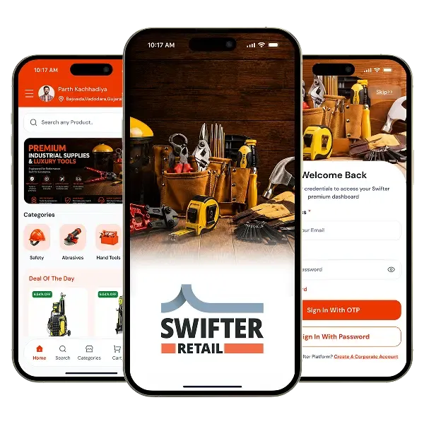 Swifter Mobile App Mockup